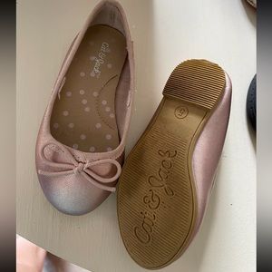 5 for $20-Cat & Jack Rose Gold/Dusty Pink Ballet Flat with Bow-Size 5